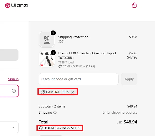 Ulanzi 10% off coupon