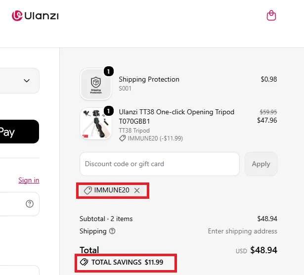 Ulanzi latest coupon